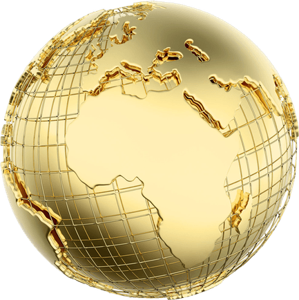 Gold Globe PNG