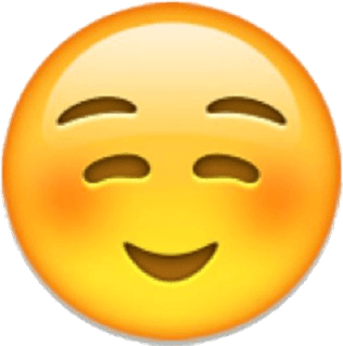 Blushing Emoji PNG