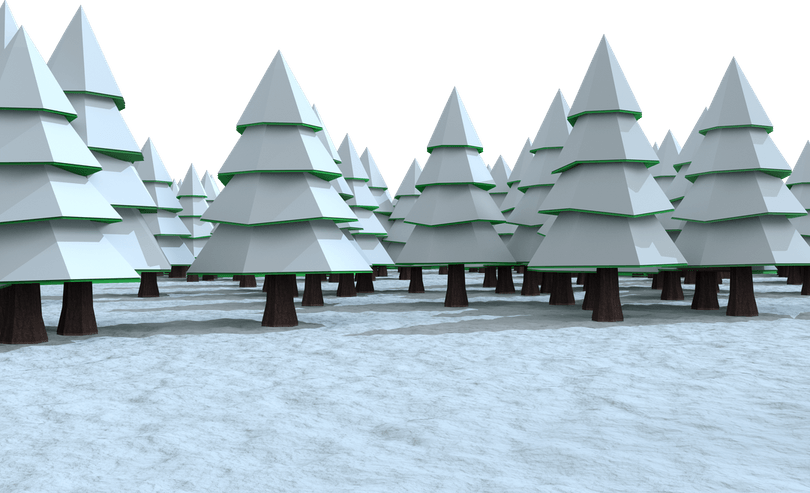 Snow Covered Tree PNG