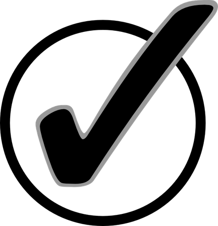 Black Check Mark PNG