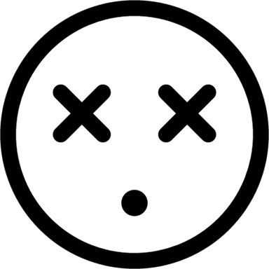 Smiley Face X Eyes PNG