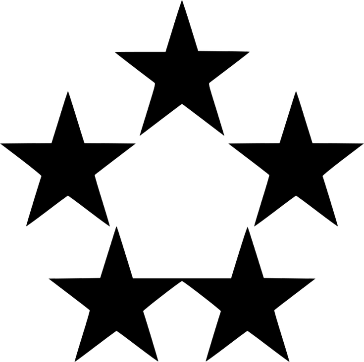 Five Stars PNG