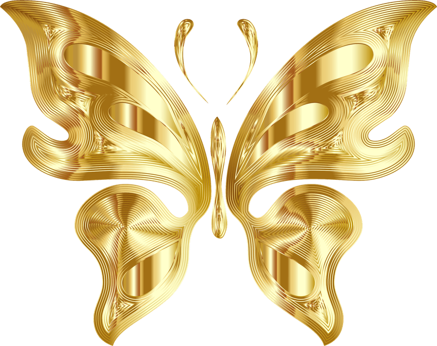 Golden Butterfly PNG