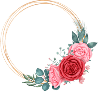 Pink Flower Circle PNG