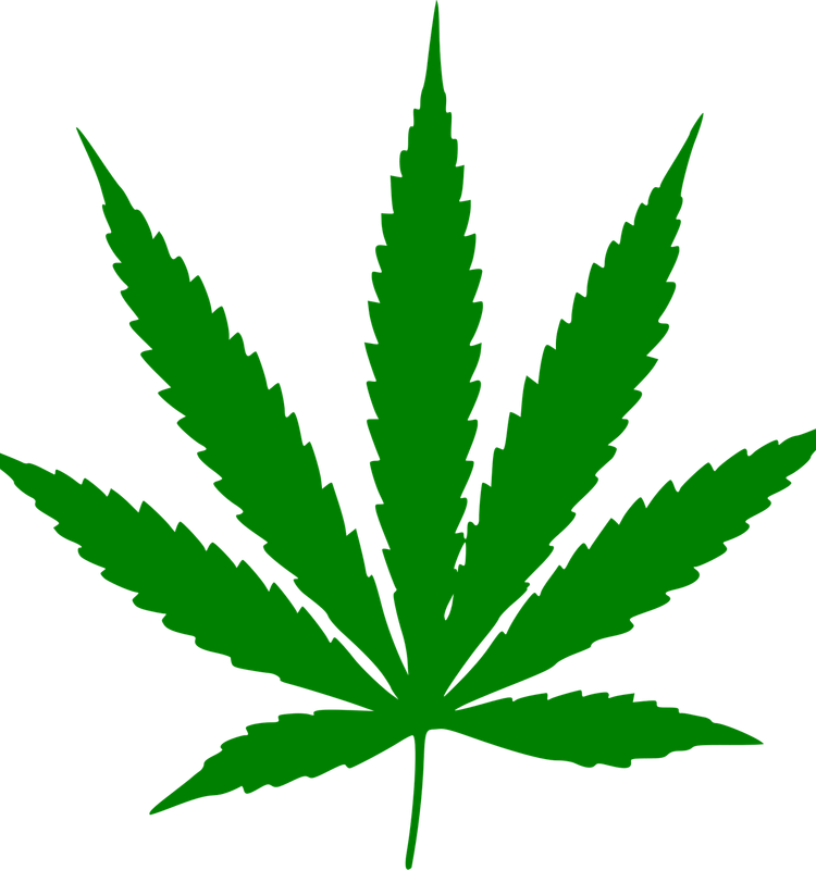 Cartoon Weed Leaf PNG