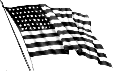 American Flag Black PNG