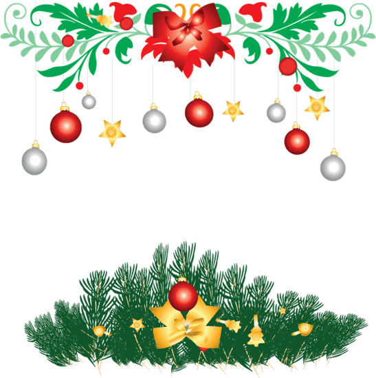 Christmas Decoration Border PNG