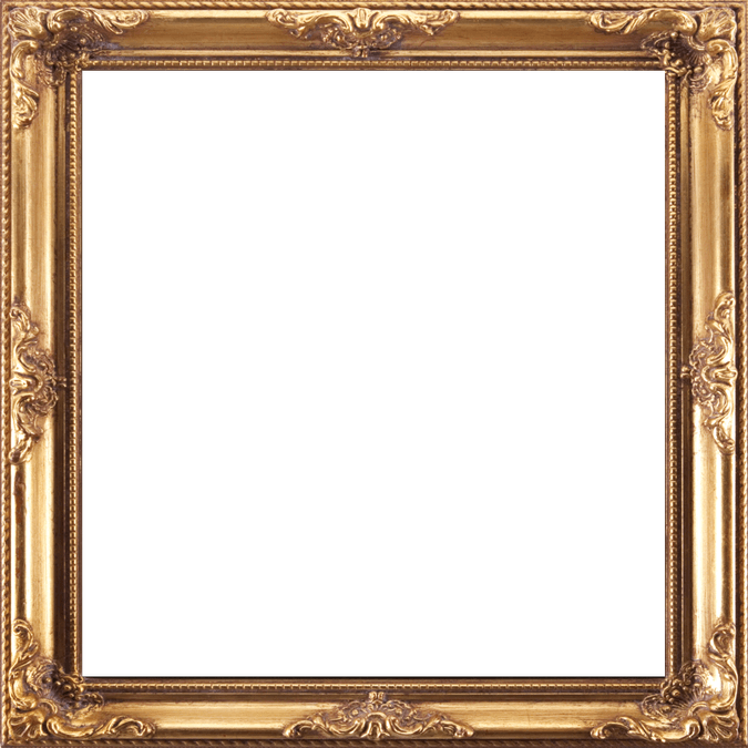 Gold Square Frame PNG