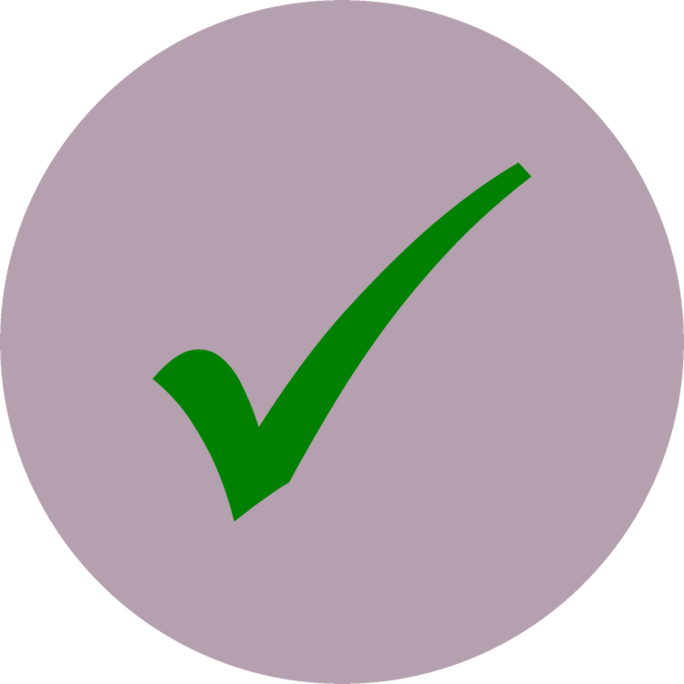 Purple Check Mark PNG