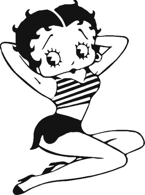 Black Betty Boop PNG