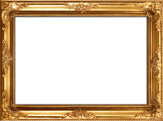 Mirror Gold Frame PNG