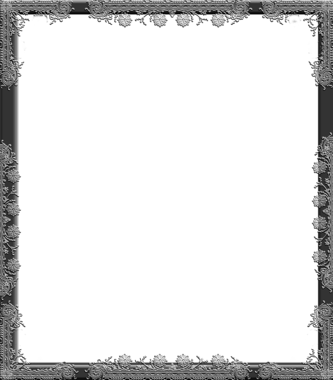 White Gothic Border PNG