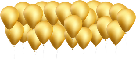 Gold Balloons PNG