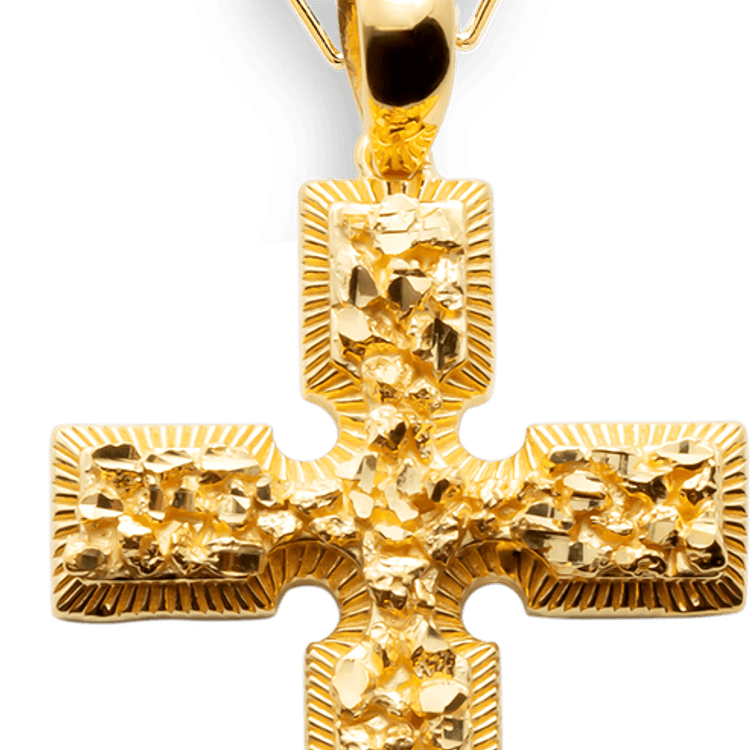 Gold Cross Chain PNG