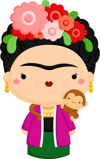 Frida Kahlo Cartoon PNG