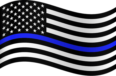 Thin Blue Line Flag PNG
