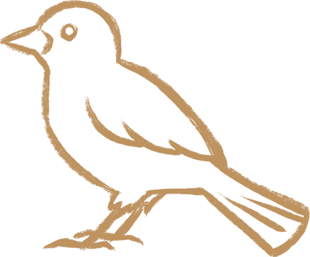 Gold Bird PNG