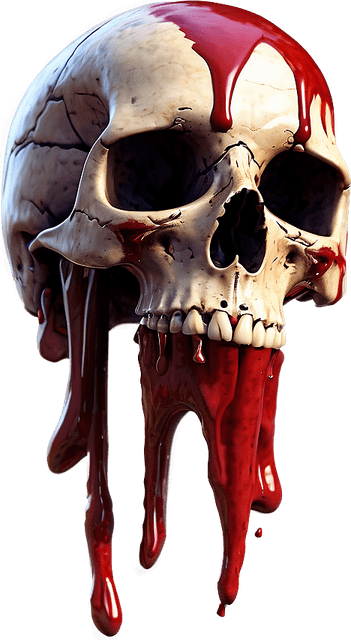 Dripping Skull PNG