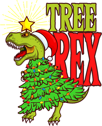 Dinosaur Christmas PNG