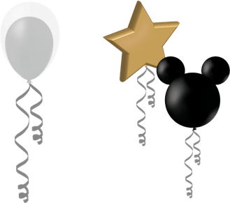 Black And Silver Balloon PNG