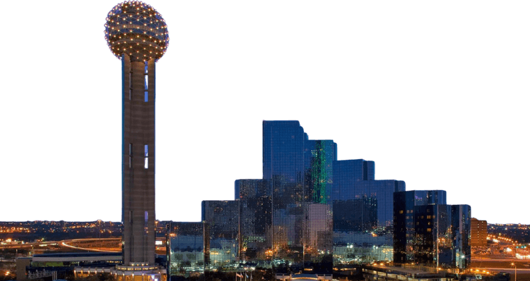 Downtown Dallas Skyline PNG