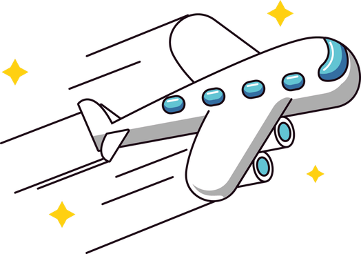 Night Airplane PNG