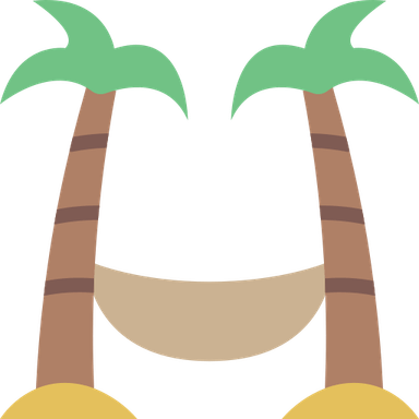 Hammock And Palm Trees PNG