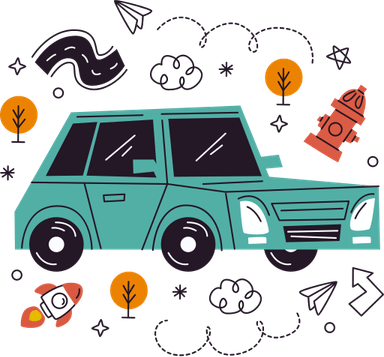 Car Doodle PNG