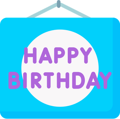 Happy Birthday Speech Bubble PNG
