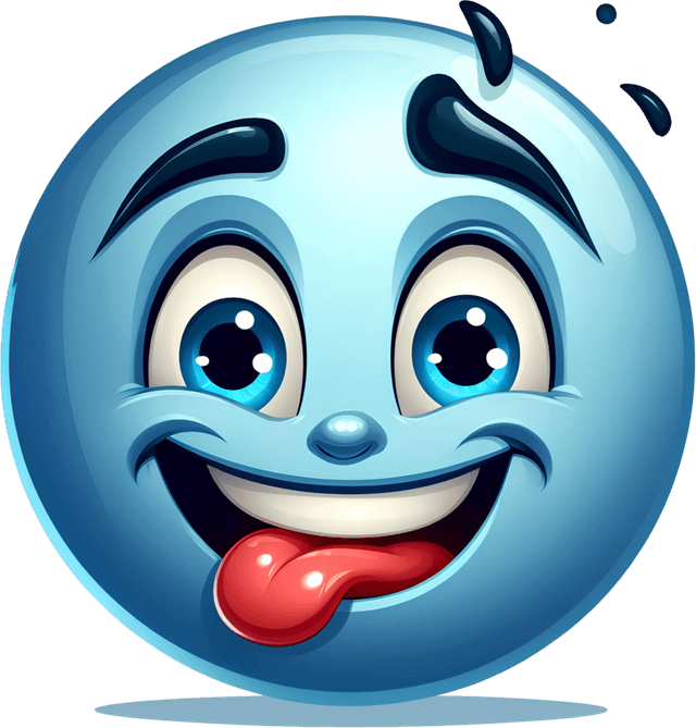 Blue Laughing Emoji PNG