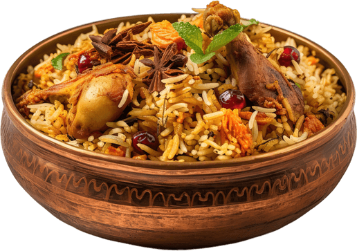Chicken Biryani With Egg PNG