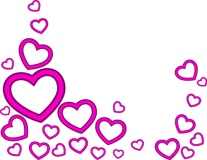 Pink Heart Border PNG