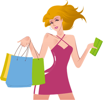 Girl Shopping Bag PNG