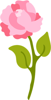 Green And Pink Flower PNG