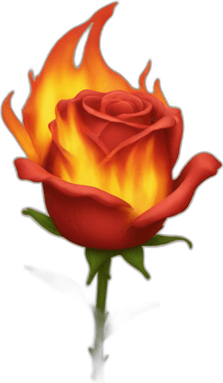 Fire Rose PNG