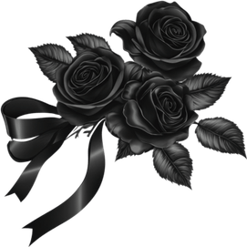 Roses Black PNG
