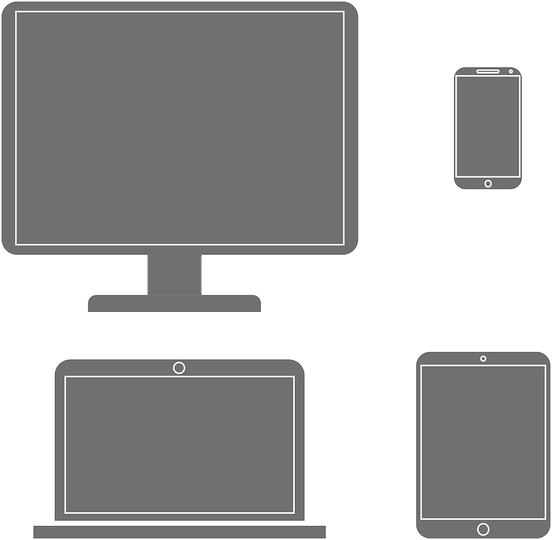 Laptop Tablet Phone PNG