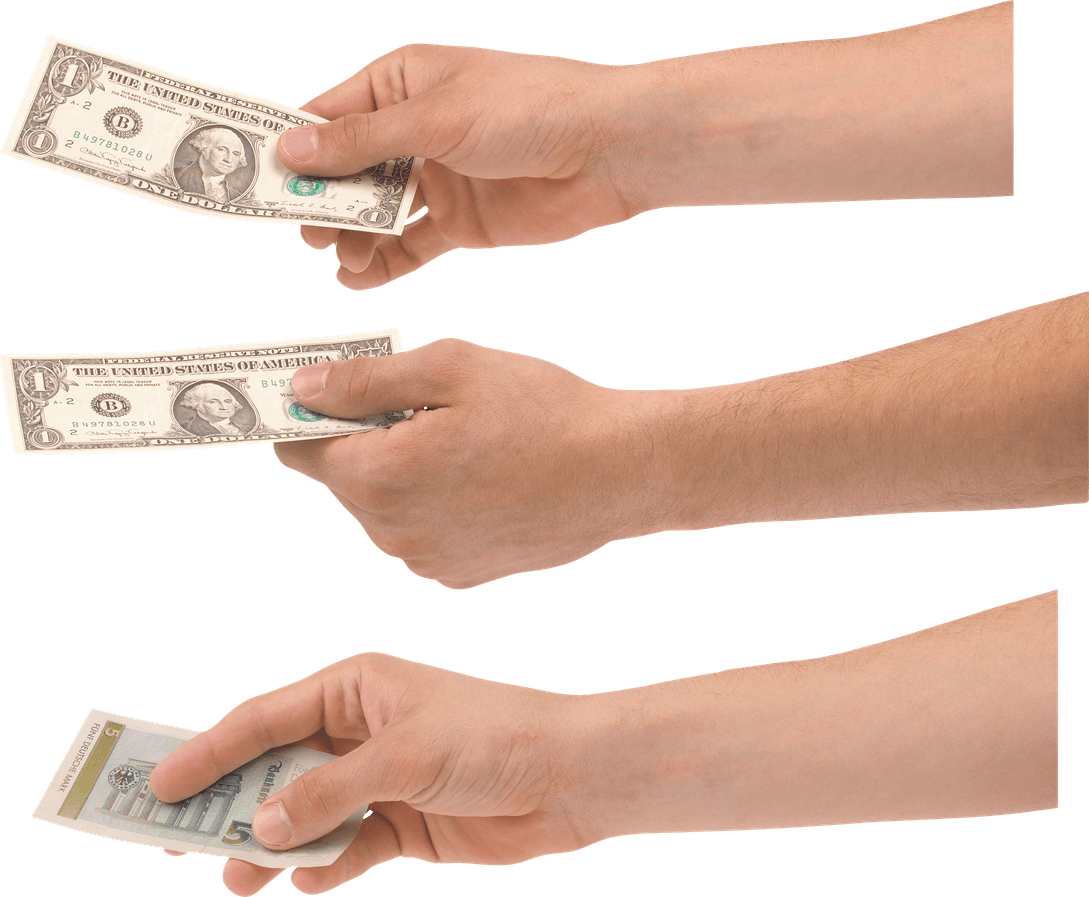 Hand Holding Money PNG