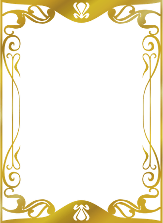 Black And Gold Border PNG