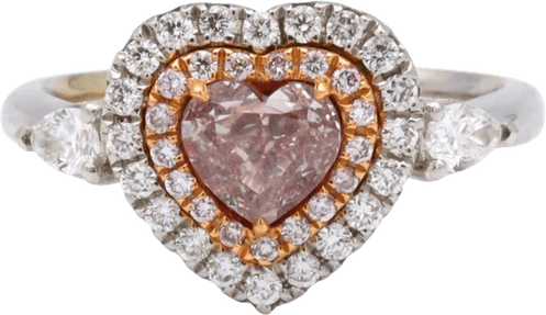 Pink Heart Diamond PNG