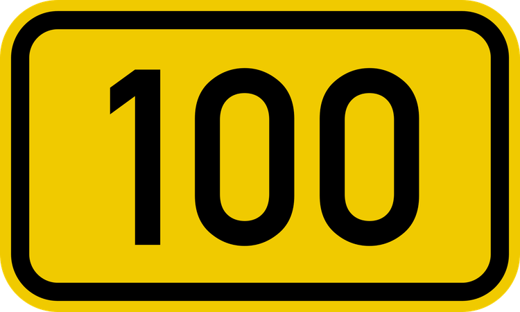 100 Number PNG