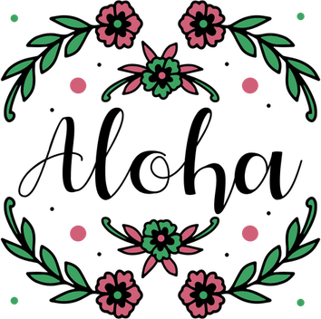 Green Flowers Border PNG