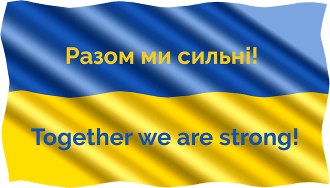 We Support Ukraine Flag PNG