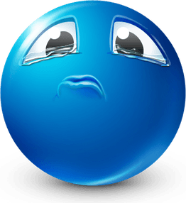 Crying Blue Emoji PNG