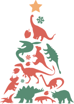 Dinosaur Christmas PNG
