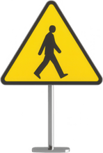 Pedestrian Walk Sign PNG