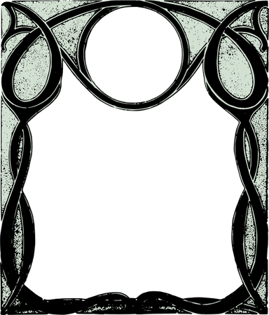 White Gothic Border PNG