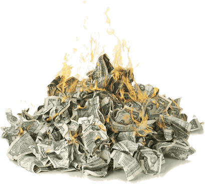 Burning Money PNG