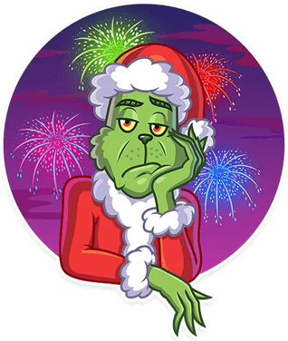 Grinch Santa Hat PNG
