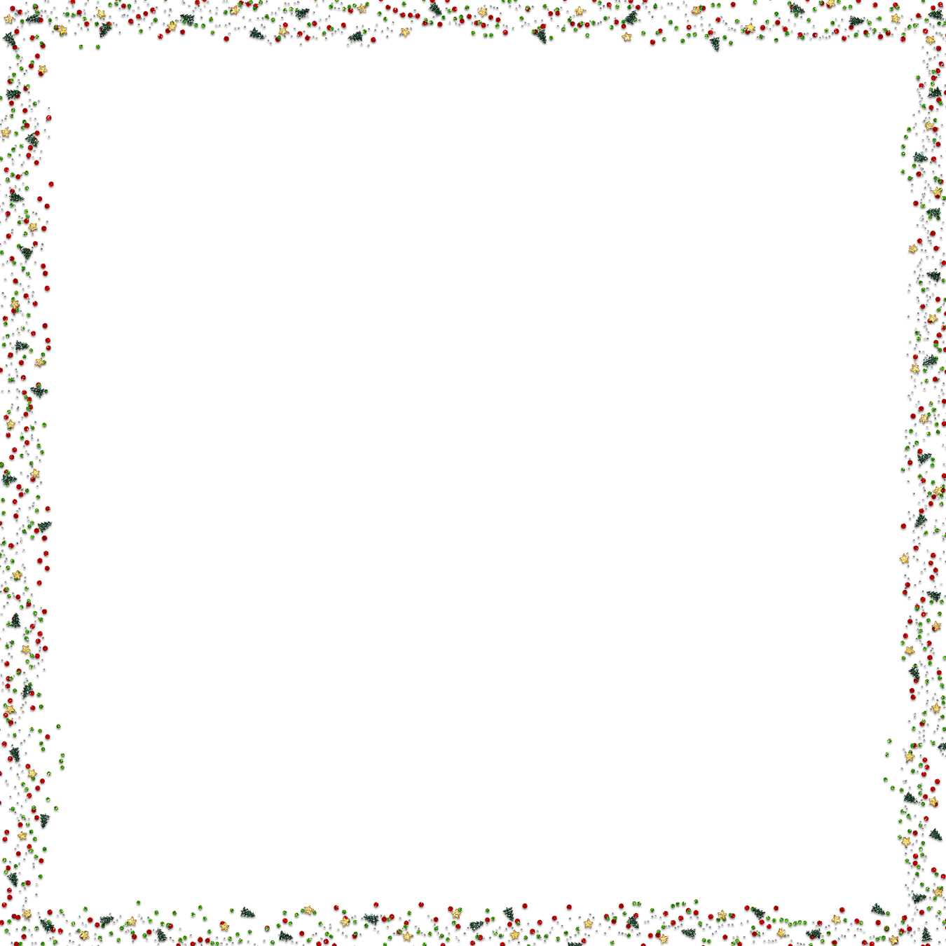 Silver Glitter Border PNG